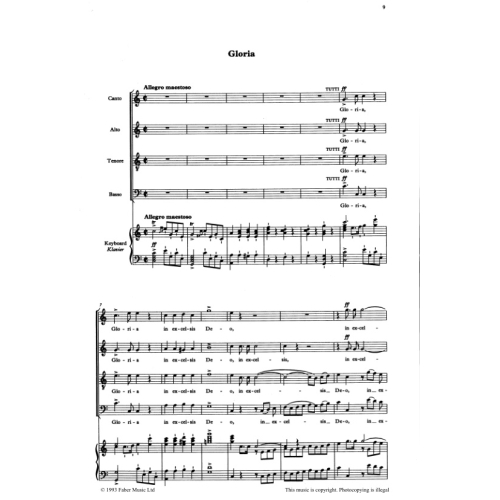 Weber, Carl Maria von - Mass In E Flat - Vocal Score