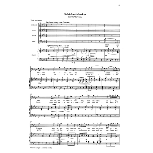 Schubert, Franz - Four Partsongs