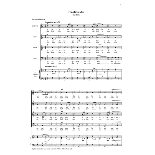 Dvorak, Antonin - Four Choruses For Mixed Voices