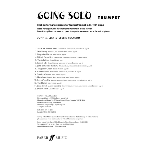 Miller, John - Going Solo (trumpet and piano)