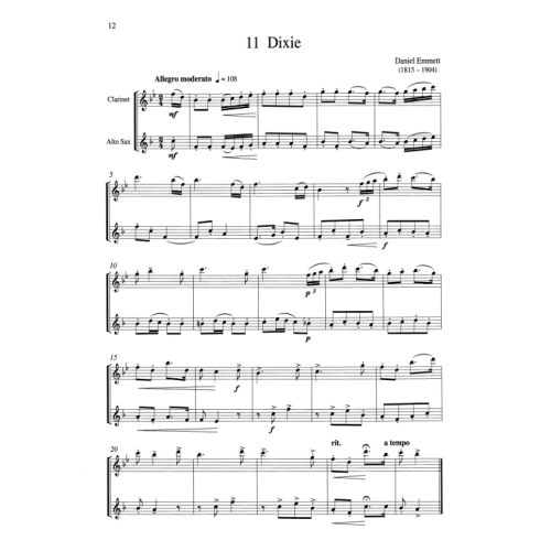 Two by Two (clarinet and alto sax duets)