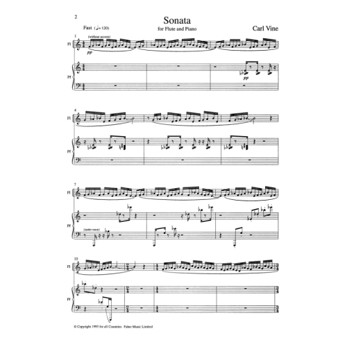 Vine, Carl - Sonata (flute and piano)