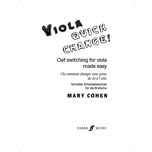 Cohen, Mary - Quick Change (solo viola)