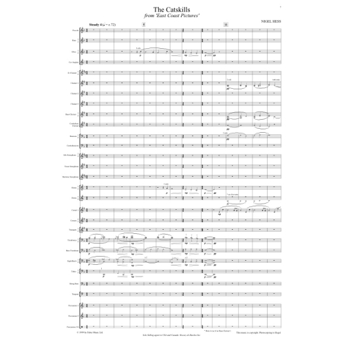 Hess, Nigel - East Coast Pictures (wind band sc & pts)