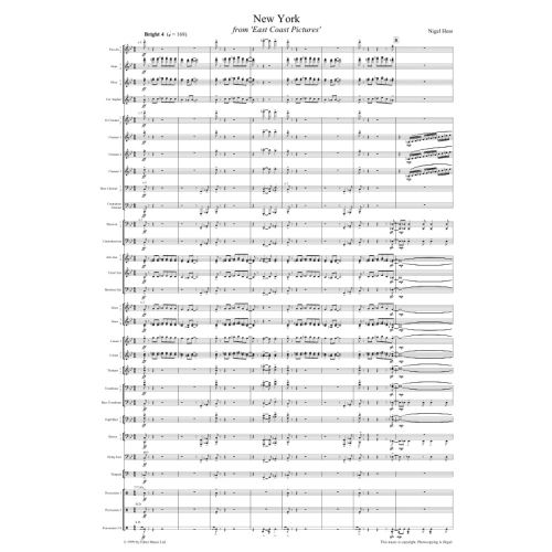 Hess, Nigel - East Coast Pictures (wind band sc & pts)