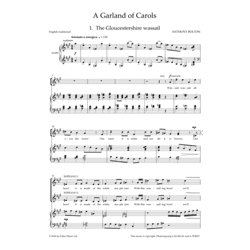Bolton, Anthony - Garland of Carols, A (vocal score)
