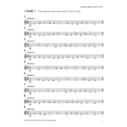 Trinity - Sound at Sight. Trumpet Grades 1-8