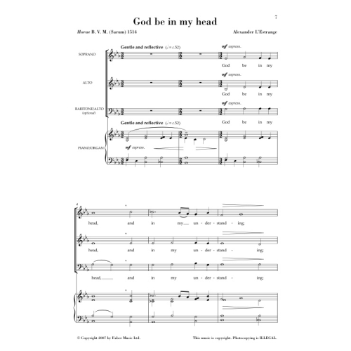 Parry, B - Music for Special Occasions (sacred) SAB