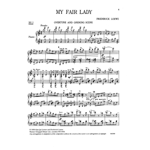 Loewe, Frederick - My Fair Lady (vocal score)