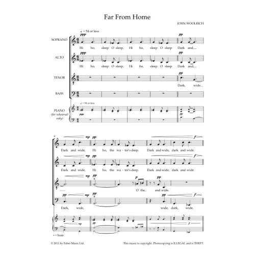 Woolrich, John - Far From Home. SATB unaccompanied (CSS)