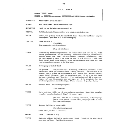 Bock, J & Harnick, S - Fiddler on the Roof (libretto)