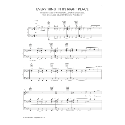 Radiohead - Radiohead Piano Songbook (PVG)