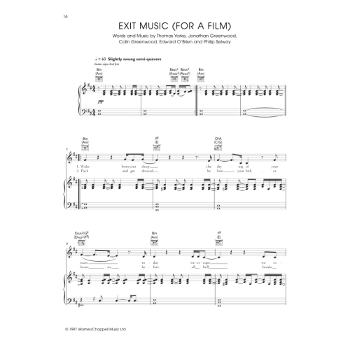 Radiohead - Radiohead Piano Songbook (PVG)