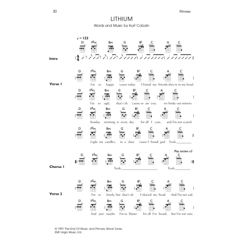 Ukulele Rock Playlist Black Book