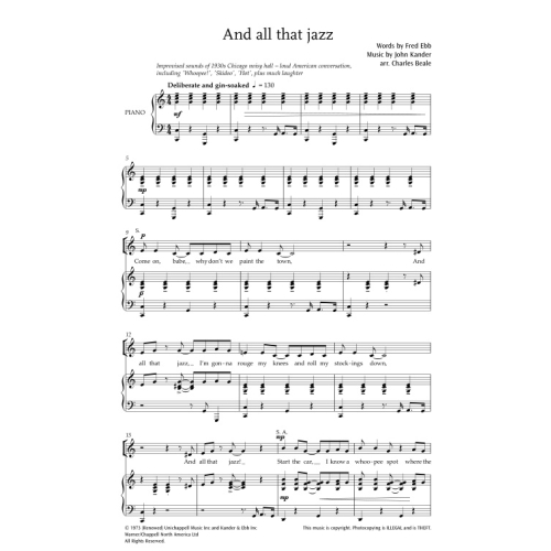 And all that jazz. SAB accompanied (FCS)