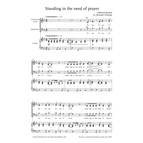 Standing in the need of prayer. (FCS)