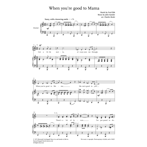 When you're good to Mama. SAB acc. (FCS)