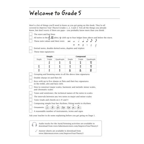 Improve Your Theory! Grade 5