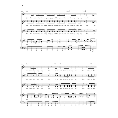 Miranda, Lin-Manuel - Hamilton (Vocal Selections: Voice / Piano)