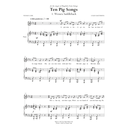 Matthews, Colin & Cope, Wendy - Ten Pig Songs