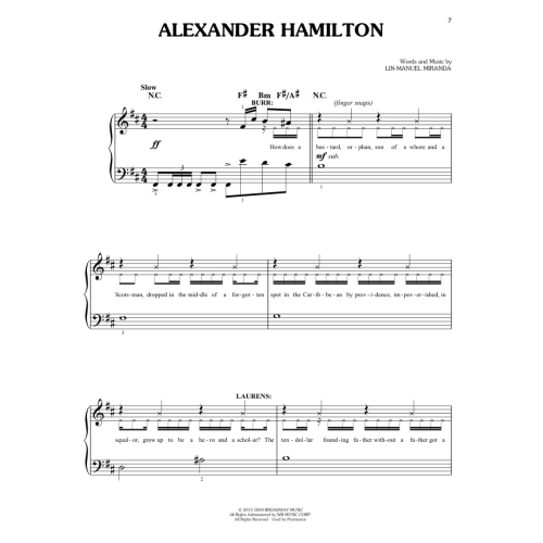 Miranda, Lin-Manuel - Hamilton (Easy Piano)