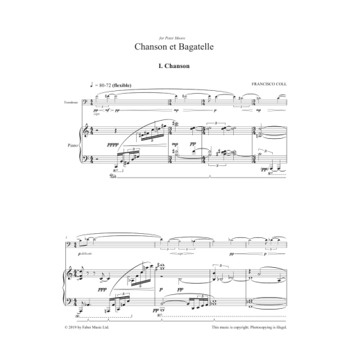 Coll, Francisco - Chanson et Bagatelle (trombone and piano
