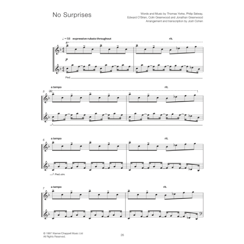 Radiohead arr. Cohen, Josh - Josh Cohen: Radiohead for Solo Piano