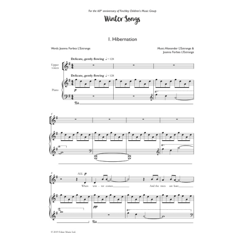 L'Estrange, A & J.F. - Winter Songs. upper voices