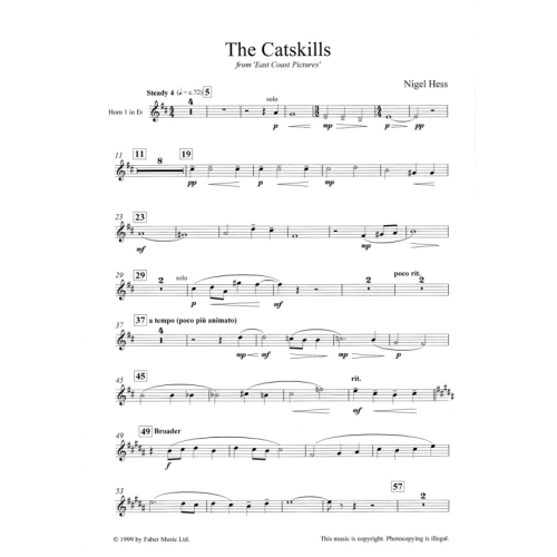 Hess, Nigel - Catskills, The (wind band Euro pack)