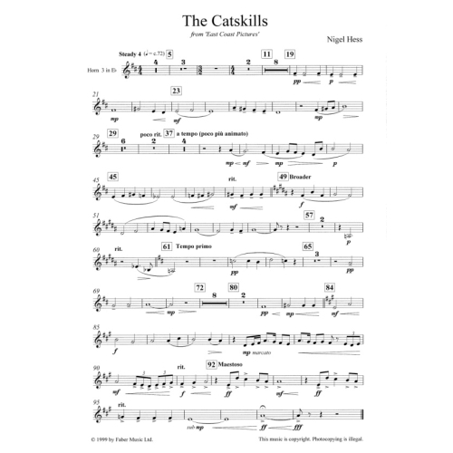 Hess, Nigel - Catskills, The (wind band Euro pack)