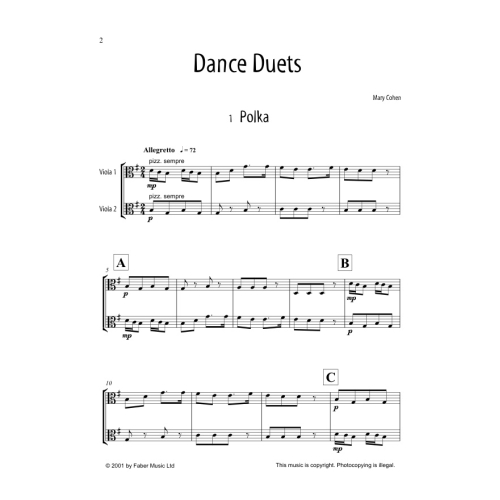 Cohen, Mary - Dance Duets (two violas)