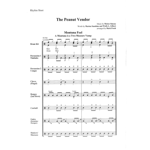 Simons, Moises - Peanut Vendor, The (brass band score)