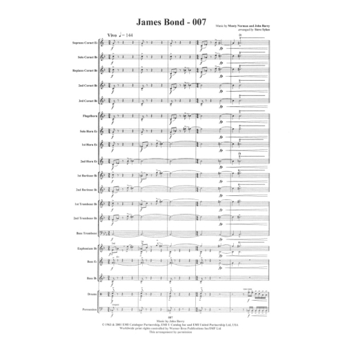 Norman, Monty - James Bond-007 (brass band score)