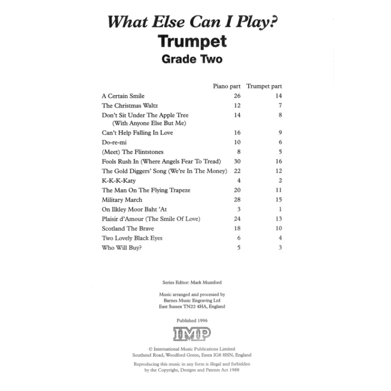 What else can I play? Trumpet Grade 2