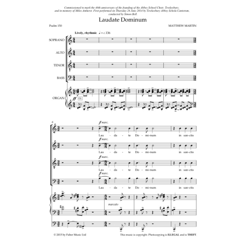 Martin, Matthew - Laudate Dominum. SATB (CSS)