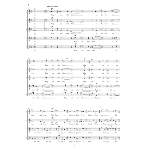 Vine, Carl - Ring Out, Wild Bells. SSAATTB