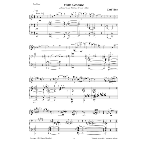 Vine, Carl - Violin Concerto