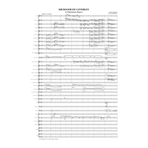 Sir Roger de Coverley (wind band sc&pts)