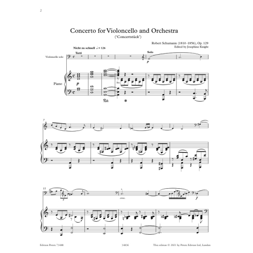 Schumann, Robert - Violoncello Concerto in A minor