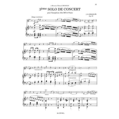 Singelee, Jean-Baptiste - 3rd &  5th Solos De Concert / Concertino Op. 78