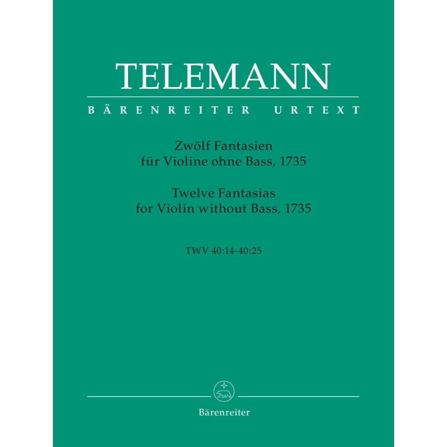Telemann, G.P - Twelve Fantasias for Violin without Bass TWV 40: 14-25