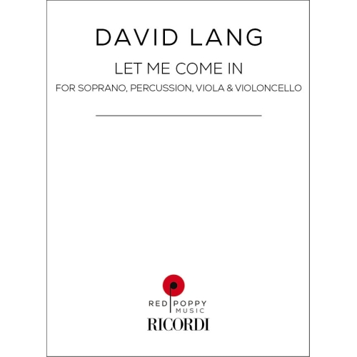 Lang, David - Let Me Come In