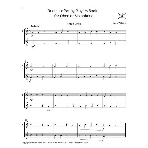 Duets for Young Players, Book 1 (Oboe and Saxophone)