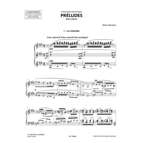 Messiaen, Olivier - Préludes pour piano