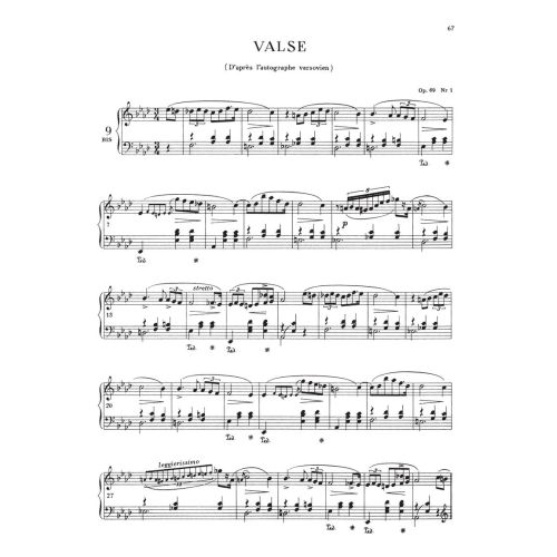 Chopin, Frédéric - Waltzes CW IX