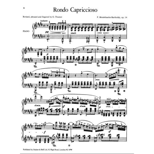 Mendelssohn, Felix - Rondo Capriccioso in E and Fantasia on an Irish Song