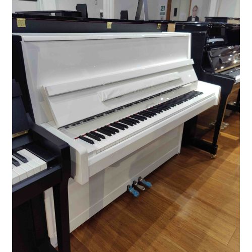 Ritmüller EU112S Upright Piano in White with Chrome Fittings