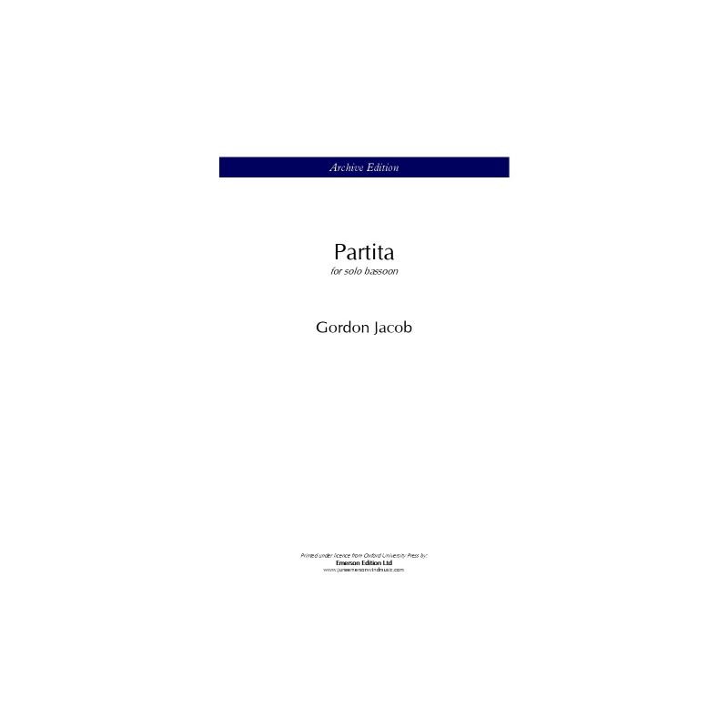 Jacob, Gordon - Partita for Solo Bassoon