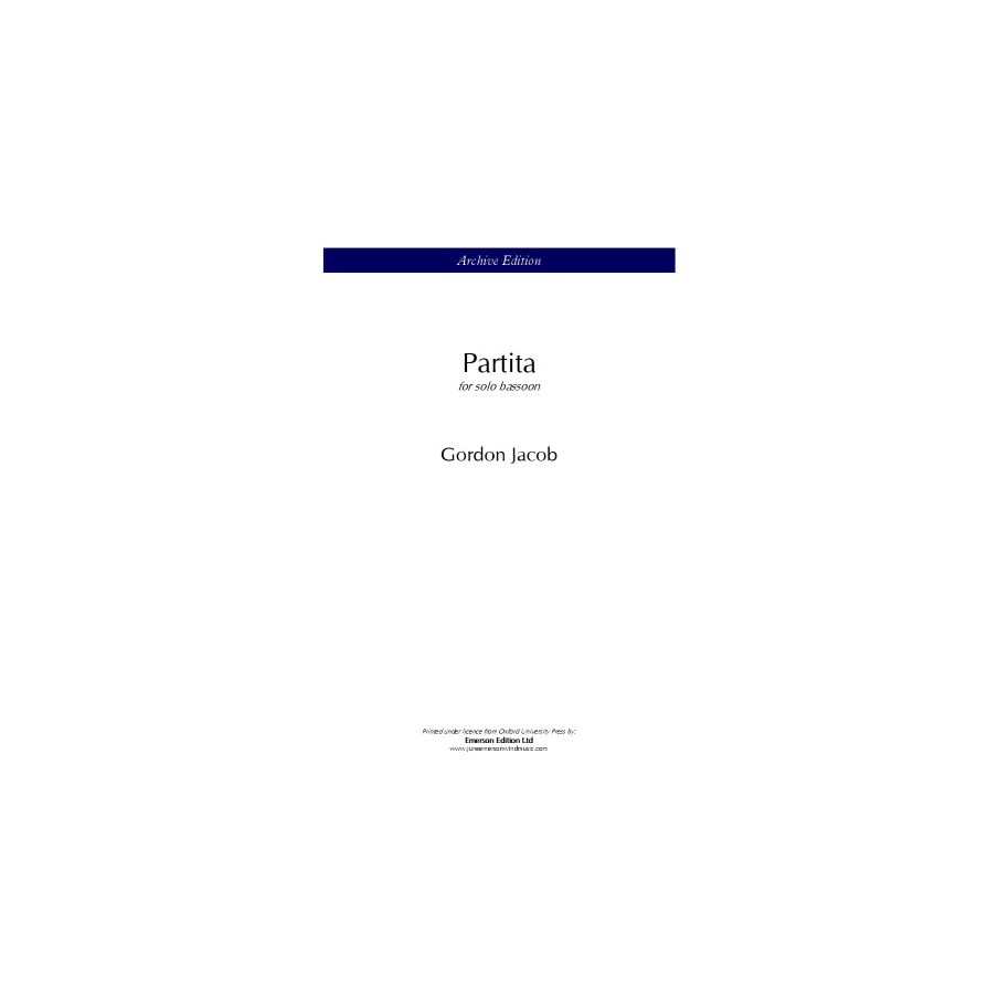 Jacob, Gordon - Partita for Solo Bassoon