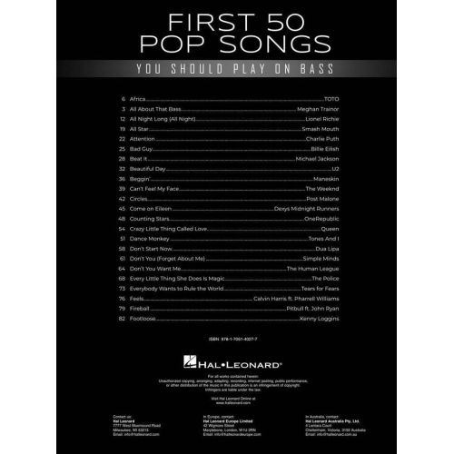 First 50 Pop Songs